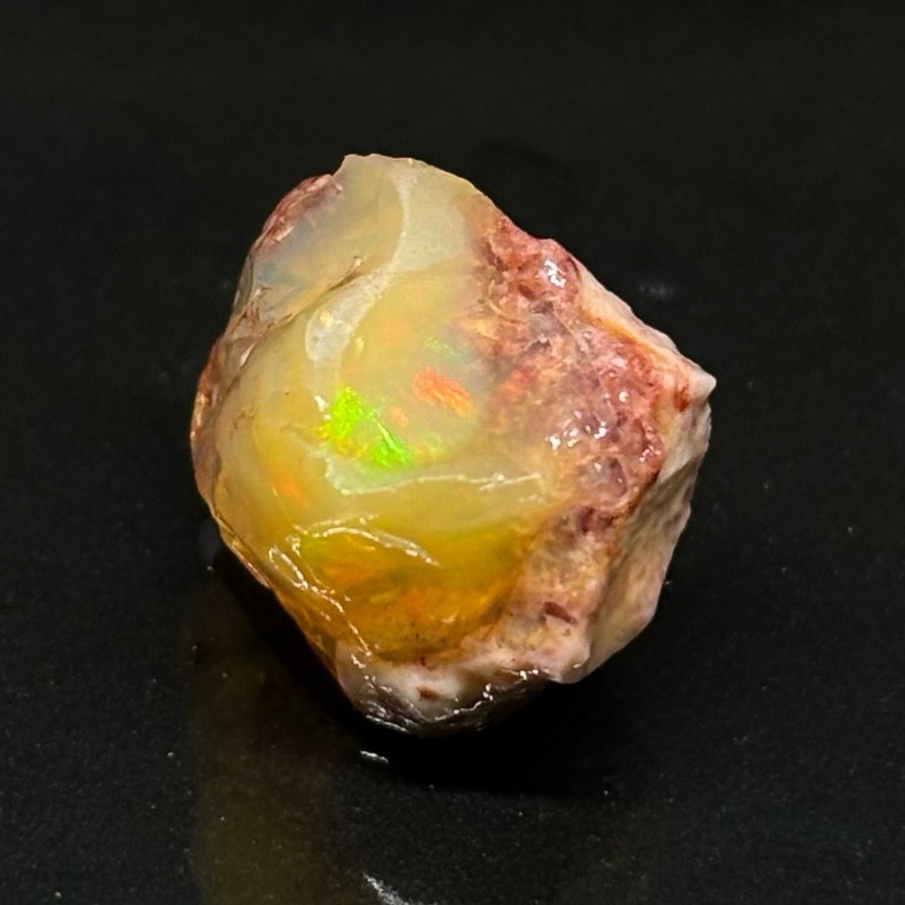 Fireball Jalisco Mexico Mining Field Opal Specimen With Bright Firey Flashes